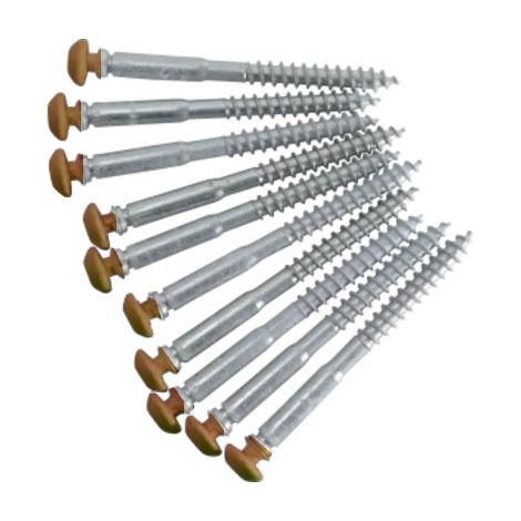10 vis bois spéciale rénovation tête caramel diam. 6 x long. 70 mm pour menuiserie PVC