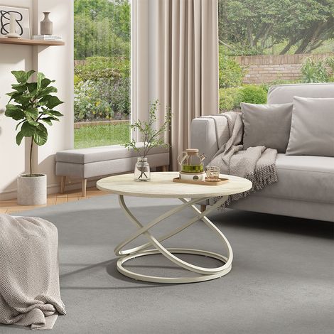 Couchtisch Calgary, Travertin/Cashmere, 79.5 x 79.5 cm, Vicco (1/5)