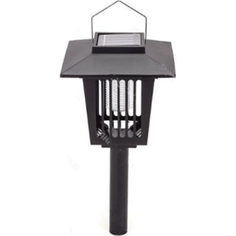 Piège moustiques solaire uv led suspendable piquet jardin