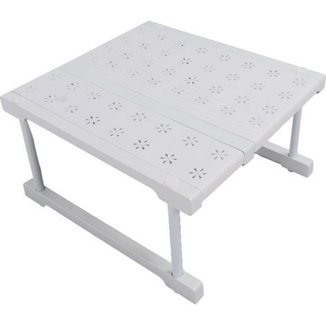 Klappbares Kleiderschrankregal, einfach zu montieren, hohe Tragfähigkeit, platzsparend, geeignet für Küche, Bad und Vorratsschrank, Länge 27-38 cm. (1/5)