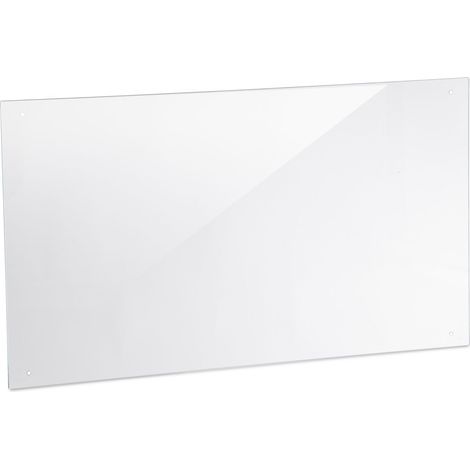 Schienale cucina trasparente protettivo 100 x 60 cm facile da pulire design moderno in vetro trasparente 130009471