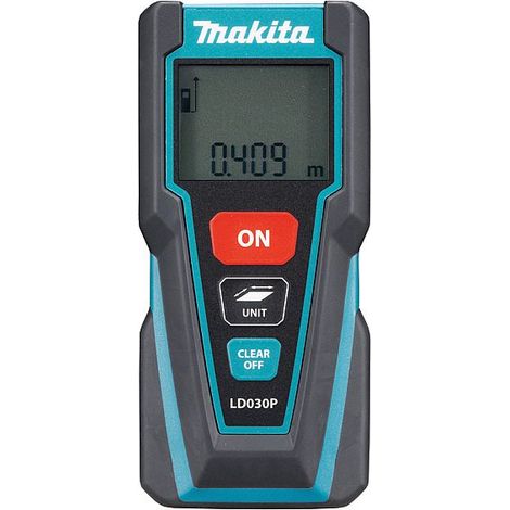 Makita – Télémètre laser 30m – Précision ±2mm – Alimentation par 2 piles AAA – Pour chantiers et mesures intérieures - LD030P