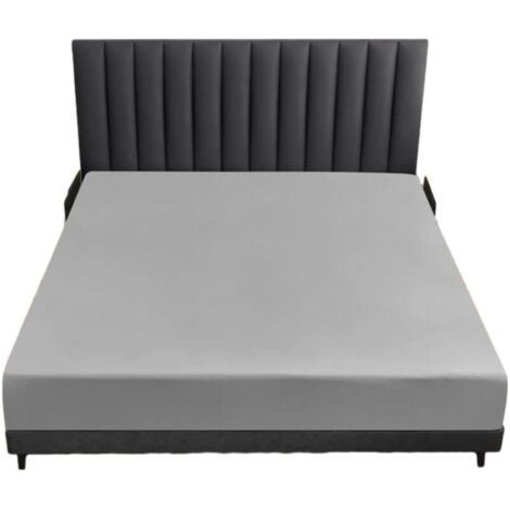 Pair Protège-matelas imperméable – Gris foncé – Dimensions 90 × 200 cm + bonnet 30 cm