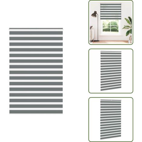 The Living Store Doppelrollo Dunkelgrau 150x230 cm Stoffbreite 145,9 cm Polyester - Doppelrollo (1/5)