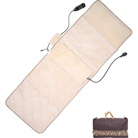 Tapis de massage multifonction corps nuque épaules, coussin matelas chauffant 100-240V (prise UE) (1/5)