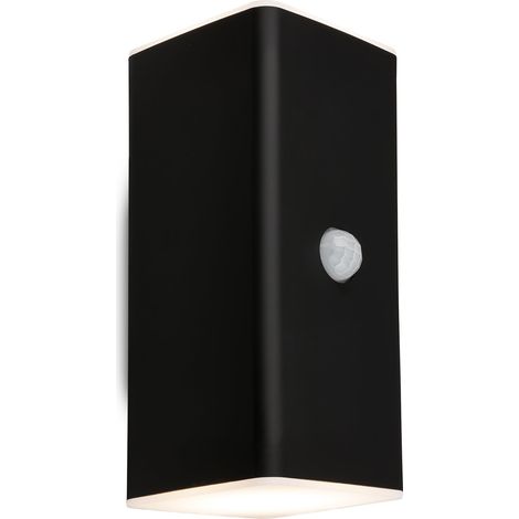Lampe murale LED rechargeable avec détecteur de mouvement, capteur crépusculaire, minuterie 20 sec, spot LED, lampe extérieure, applique murale extérieure, 15,5x6,5x8,5 cm (hxlxp), noir (1/5)