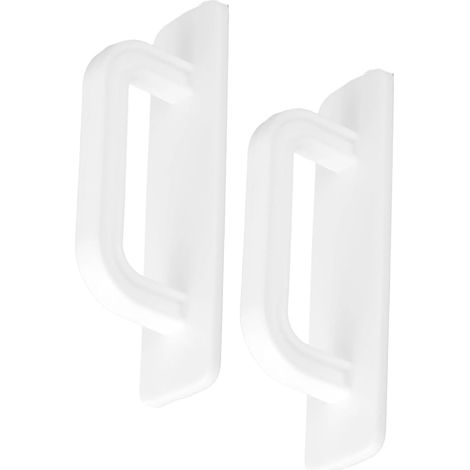 Poignée de Meuble Autocollante,Lot de 2 Poignées Adhésives Blanches,pour Porte de Balcon Coulissante, Terrasse,Tiroir,Armoire et Meuble de Cuisine(Blanc)