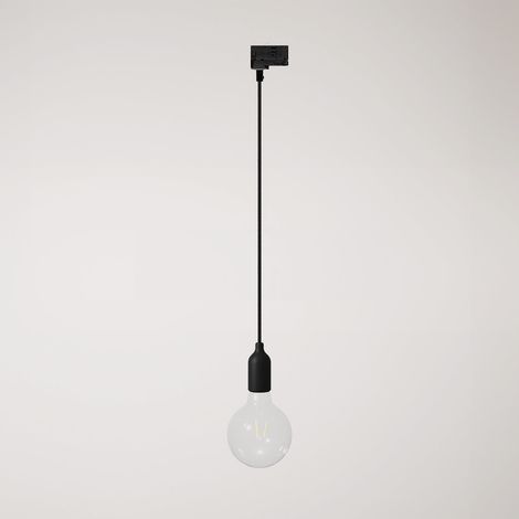 Creative Cables – Silikon-Schienen-Pendelleuchte mit Textilkabel – Leuchtmittel nicht enthalten
