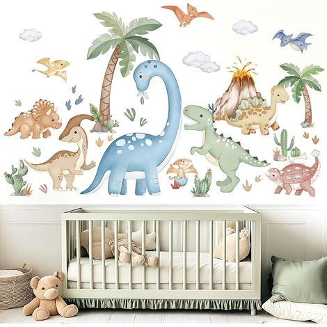 Wall Stickers Dinosaur Boho XL Wall Stickers Dino Palm Tree (1/5)