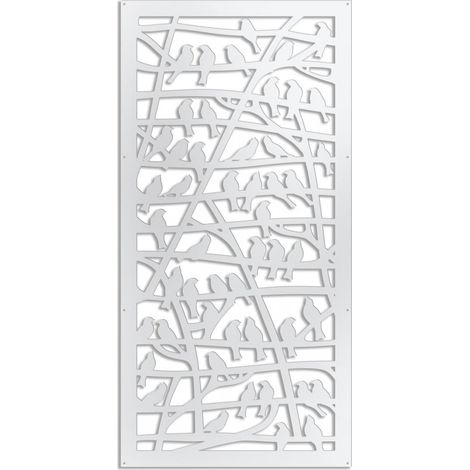 BIRDS - Pannello in PVC traforato - Parasole - Misura: 73x148 cm - Colore: bianco (1/5)