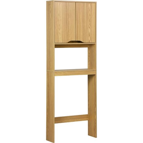 Etagère / meuble WC vintage décor bois frêne 64 x 20 x H 180 cm - Nepal