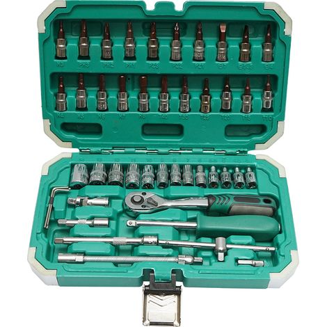 Set di chiavi a bussola, torx, esagonali con cricchetto 46 pezzi Breckner Germany (1/5)