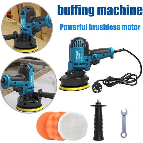 Polisseuse/polisseuse/ponceuse orbitale double action 600 W avec disques/embouts de polissage pour l'entretien, le nettoyage et le polissage de votre voiture, vitesse variable (secteur).