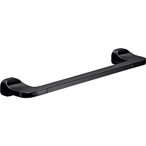 Gedy Krabi Porta Asciugamani CM.35, Colore Nero, Componenti Realizzati in Acciaio Inox e Cromall®, Garanzia 2 Anni, Misure 3,3 x 35 x 7 CM e Peso 0,315 kg, Design R&S (1/4)