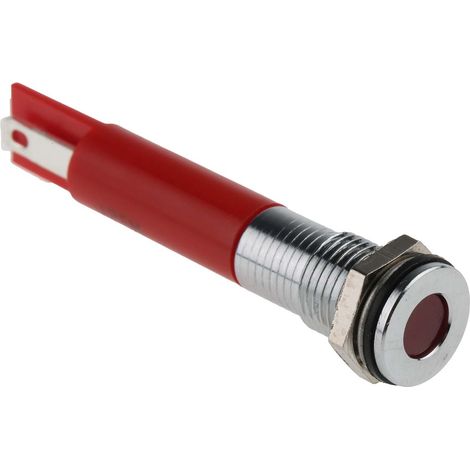 Voyant LED lumineux Rouge RS PRO, dia. 8mm, 220V c.a., IP67 ( Prix pour 1 ) (1/4)