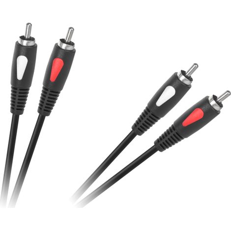Câble audio RCA, câble RCA 1,8 m, 2 RCA - 2 RCA, Cabletech Eco-Line (1/2)