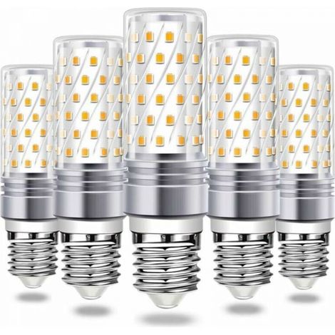 Ampoule LED E27, ampoule LED épis de maïs 16 W, blanc chaud 6 000 K, 900 lm, brillante, AC 230 V, suspension E27, angle de faisceau LED 360°, lot de 5 (1/5)