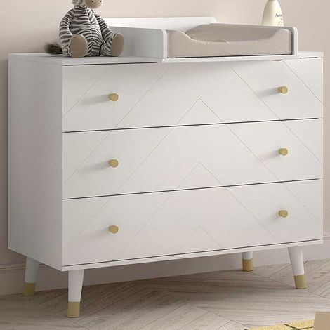 Ensemble de chambre Billy - Commode et étagère - MDF/blanc