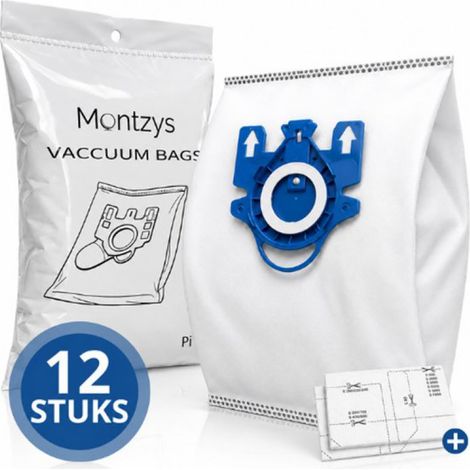 Sacs pour aspirateur compatibles avec MIELE - Lot de 12 et 2 filtres - Compatibles avec les modèles Complete C3, C2, Classic C1, S8, S5 et S2 (1/5)