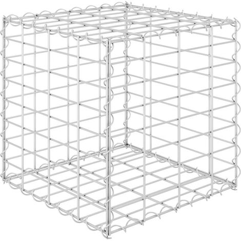 Maison Exclusive - Lit surélevé cube à gabion Fil d'acier 40x40x40 cm (1/5)