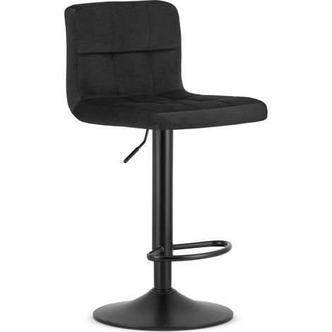 Prot-Hocker – schwarzer Samt / schwarzes Gestell