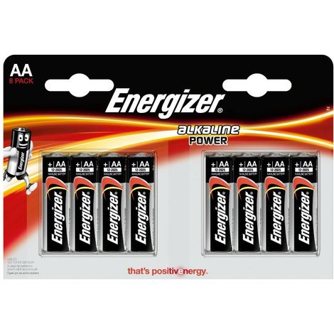 Energizer Pile AA Stilo Alkaline Power 1,5V Blister 8 Pezzi (1/3)