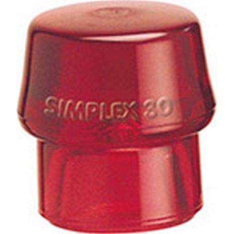 Testa di martello Schonhammerkopf SIMPLEX Ø 60mm in plastica rossa dura (1/2)