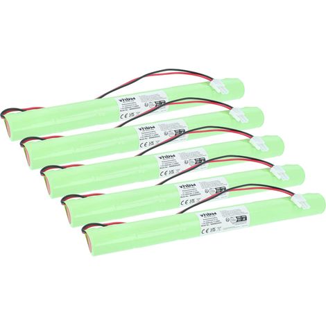 vhbw 5x batería reemplaza BAES 329045490 para vía de evacuación (1600 mAh, 7,2 V, NiCd)