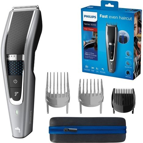 Philips HAIRCLIPPER Series 5000 HC5650-15 Tagliacapelli Nero-Argento (1/2)