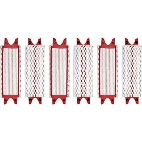 Lot de 6 têtes de balai plates en microfibre – Compatibles Vileda UltraMax – Lavables en machine – Nettoyage sols durs efficace