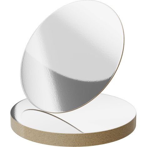 10 x Round Cake Stand Diameter 30 cm, Round Cake Board, Silver Cake Base, Round Cake Plate, Cake Stand, Cake Disc, Cardboard for Cake Display (Silver) (1/5)