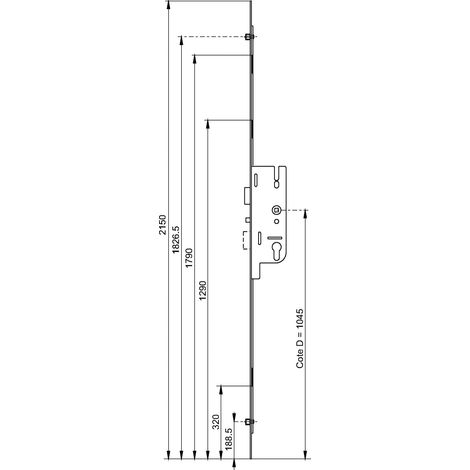 Schloss ferco fercomatic 50/70 automatische Verriegelung verstellbare Rollen