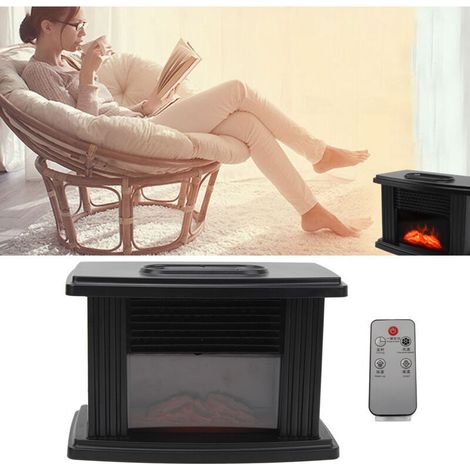 Space Heater, Realistic Chimney Design, 1000W, LED Temperature Display, PTC, Fast Heating, Portable for Home, Bedroom, Office, EU Plug 220V (1/5)