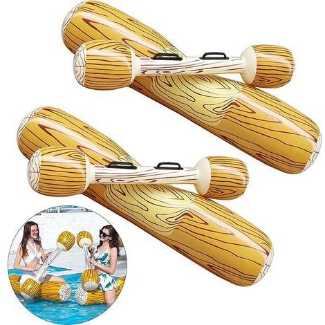 TAISHENGDA-4Pcs Flottant Gonflable, Flotteur de Piscine Ensemble, Jouets Gonflables de l'eau de Radeau pour Les Enfants Adultes (Flotteur de Piscine, Jouet d'Eau, Jouet d'Aviron Flottant à 2 Kits) (1/5)