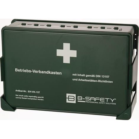 Betriebsverbandkasten DIN 13157 B270xH175xT90ca.mm grün B-SAFETY (1/4)