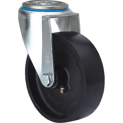 rueda giratora agujero m12 20zv150-ta hierro fundido eje liso (1/2)