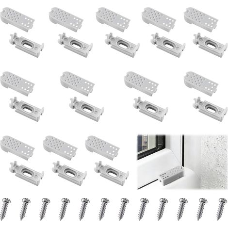 Supports de Serrage pour Stores Plissés - Lot de 12 Jeux (24 Pièces avec Vis) (1/5)