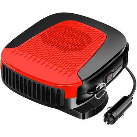 Portable car heater and defroster, 150W windshield defroster, 360° rotating defroster, red (1/5)