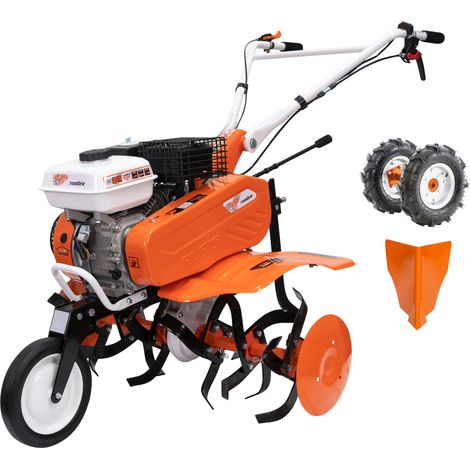 RURIS Motobineuse Thermique DAC 7000fr - Moteur 4 Temps 7 CV - Largeur de travail 56 à 83 cm - Profondeur 29 cm - Roues 4.00-8 Incluses - Butteur Réglable (1/5)