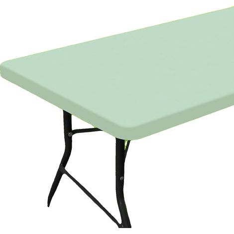 Tovaglia, resistente all'acqua, facile da pulire, verde salvia, 243x76 cm - b (1/2)