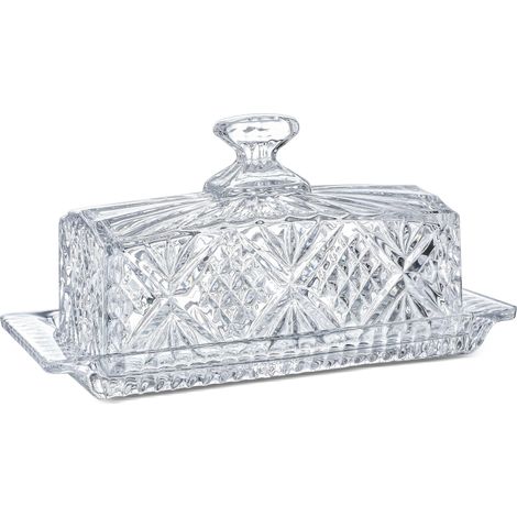 Beurrier en verre avec couvercle pour plan de travail 20,3 cm (1/5)
