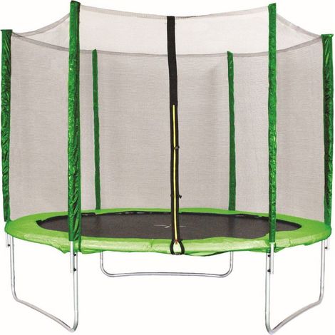 Trampoline Extérieur Ø 244 cm 150 Kg Filet de sécurité 180cm Tapis de saut 6 Poteaux rembourrés