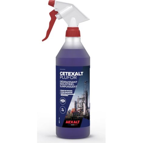 Cetexalt Plufor - Potente sgrassatore industriale Tanica - 1 L + spray - AEXALT - I517