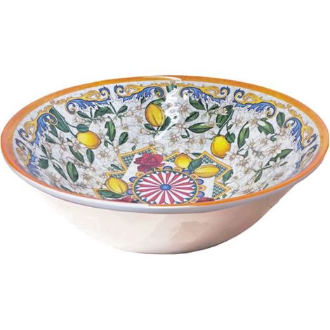 Trade Shop - RUNDE SCHÜSSEL, SALATSCHÜSSEL, SIZILIANISCHER WAGEN, TISCH, ZENTRUM, DEKORATION, DURCHM. 21 CM - (1/2)