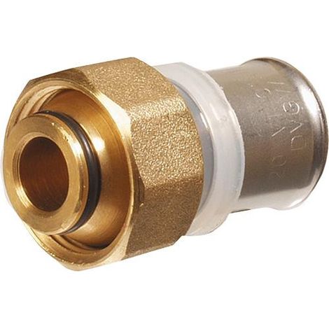 Raccord à compression contour TH pour tube MSVR, Raccord à sertir + eurocone,18x2 - 3/4"laiton brut (1/4)
