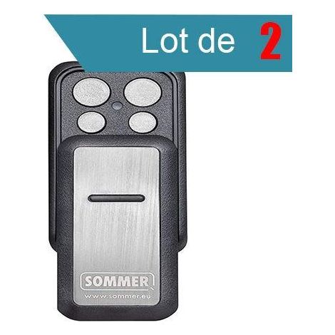 Pack de 2 télécommandes 4 canaux 868 MHz – Compatible récepteurs SOMMER SLIDER+ – Portée efficace – Fabriqué en Allemagne (1/2)