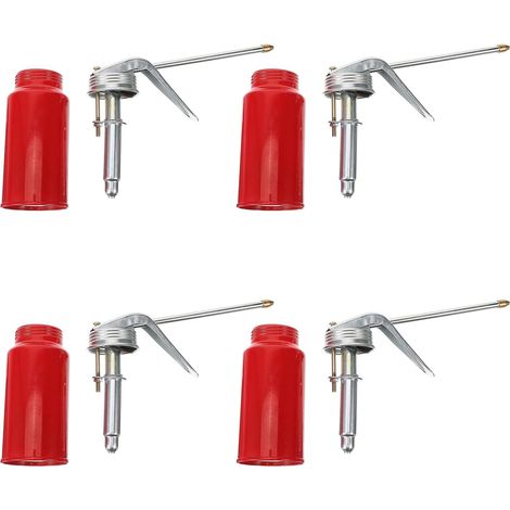 4 Pièces Bouteille avec Bec Long Réglable et Prise Antidérapante Manuelle de 200ml en Acier pour Huile Moteur pour Entretien Automobile et Motos (1/5)