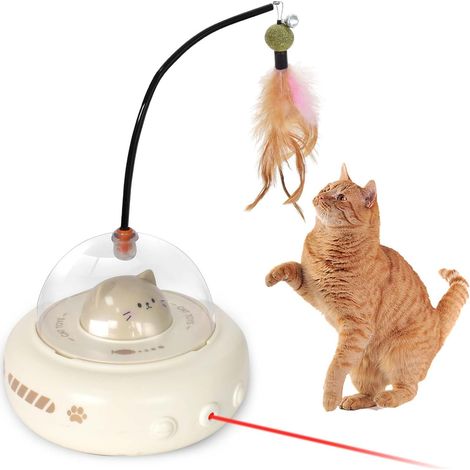 Jouet pour Chat Interactif, Jouet Chat Automatique, Jouets Chaton Maine Coon, Jouets pour Chat D'intérieur, Rechargeable USB (1/5)