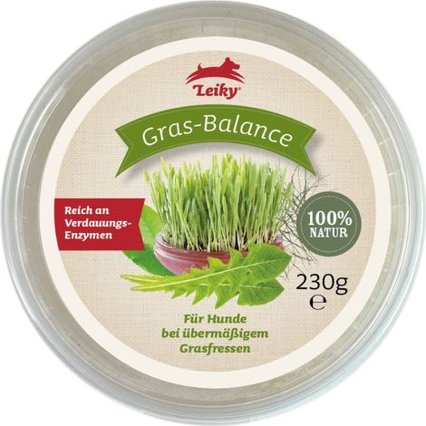 Gras - Balance 230g  junge Gerste mit Kräutern, Spirulina und Papain  für Hunde  natürliche Entgiftung  Vitamine und Antioxidantien  unterstützt Gelenke, Herz und Nieren  Leiky (1/2)