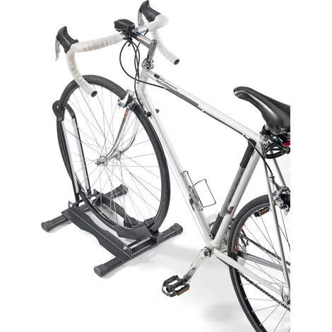Andrys Rastrelliera Bici 1 Posto con Tappi Ruote 3cm 40x43x47 Nero
